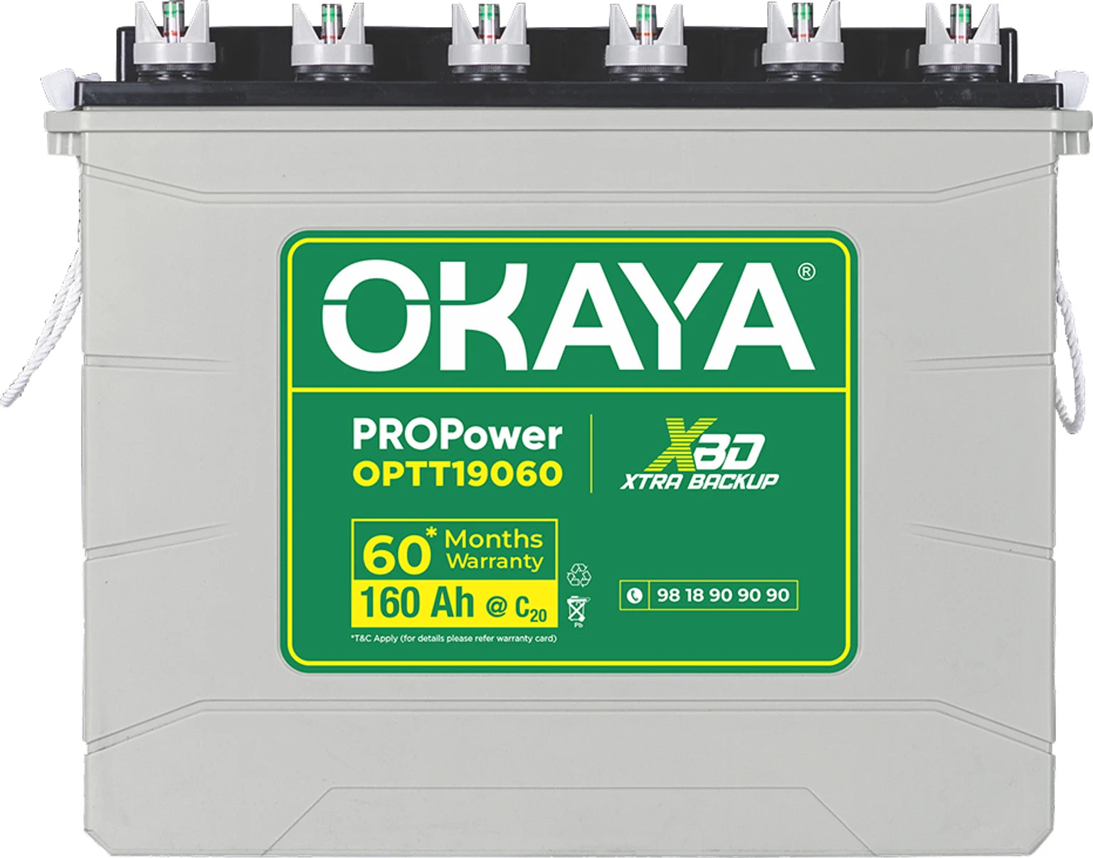Okaya Tall Tubular 160Ah Inverter Battery with Long Service Life