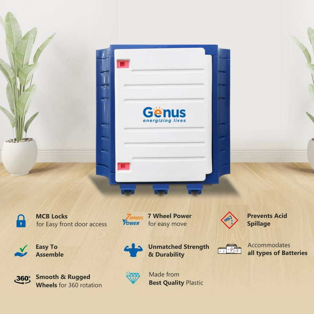 Genus Shakti Pod Inverter Trolley | Durable Battery & Inverter Cabinet with Wheels