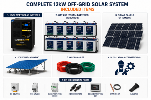 12kW Off-Grid Solar Power System | Complete Backup Solution